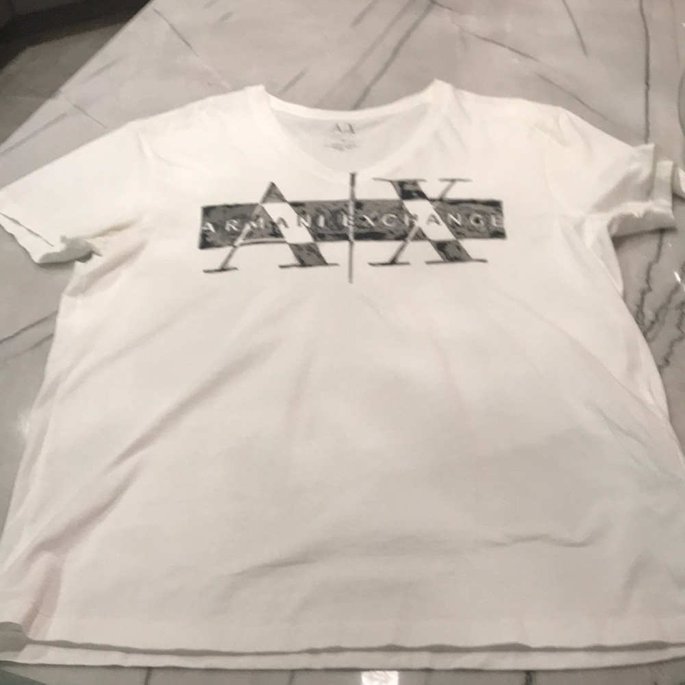 Armani exchange white shirt size large